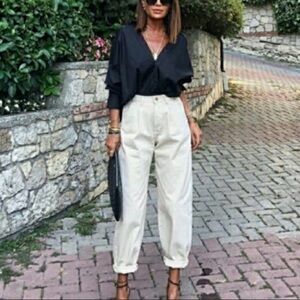 ABERCROMBIE AND FITCH ULTRA HIGH RISE (ECRU)